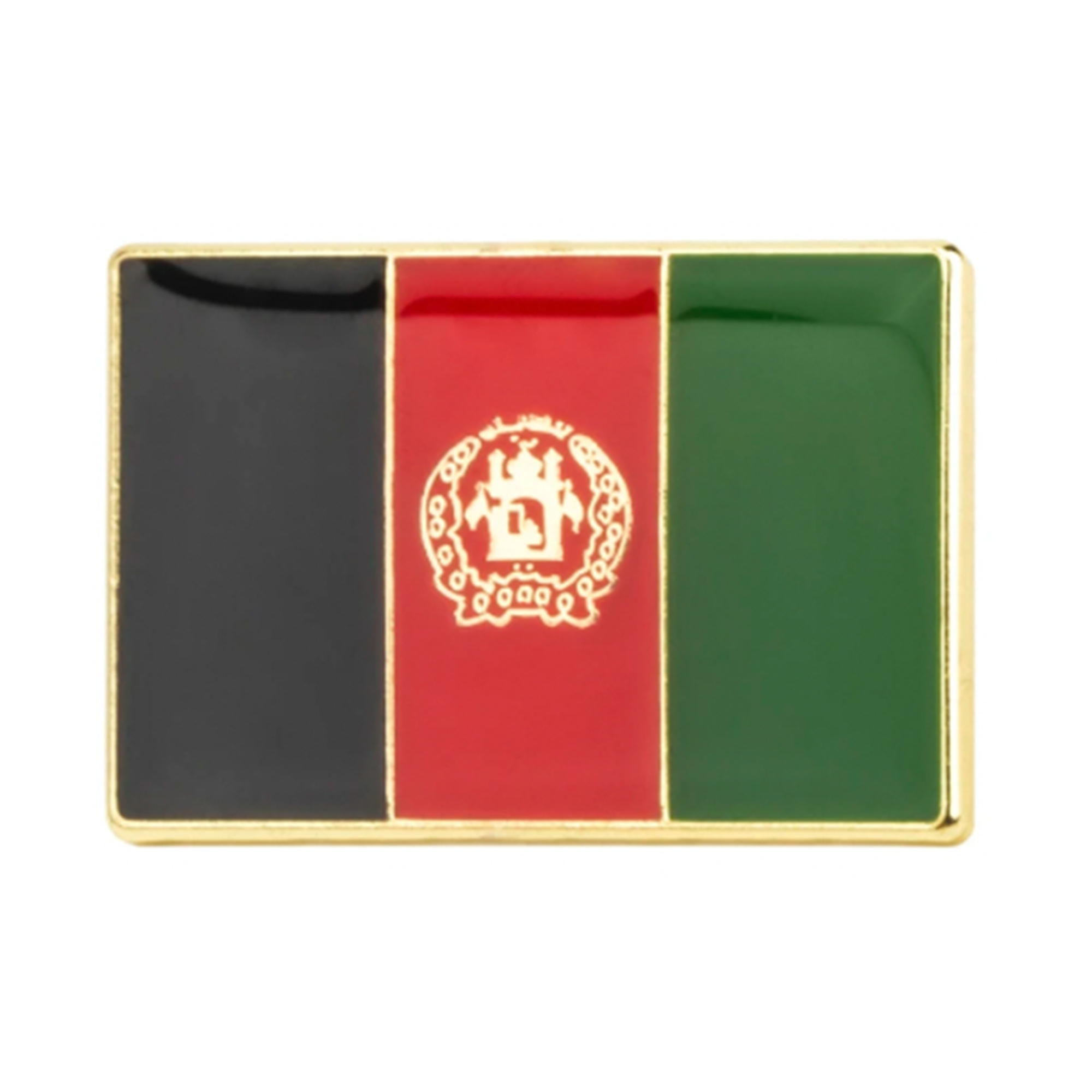 Afghanistan Rectangle Flag Pin Badge