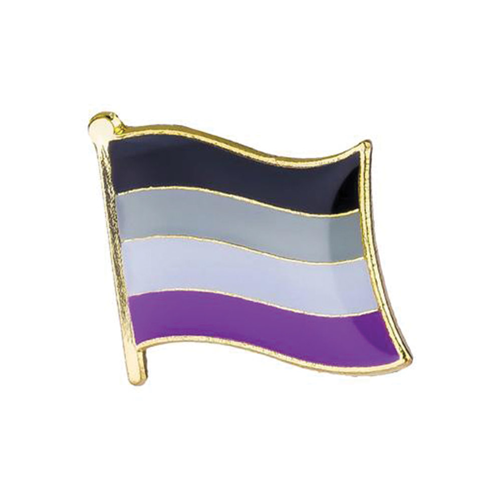 Asexual Flag Pin Badge