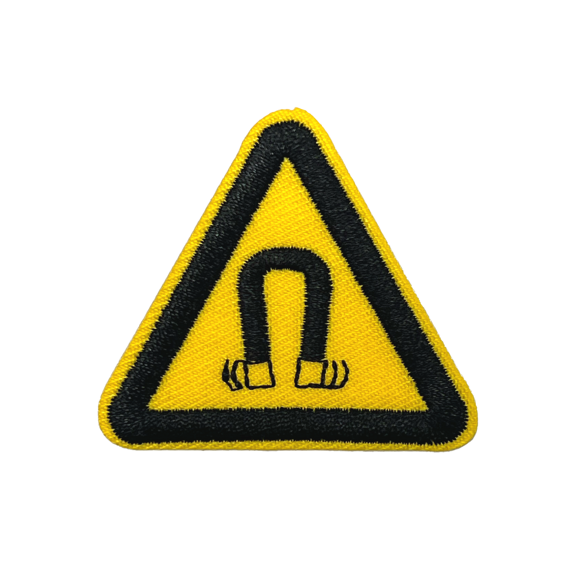 Magnetic Triangle Hazard Embroidery Patch (5cm)