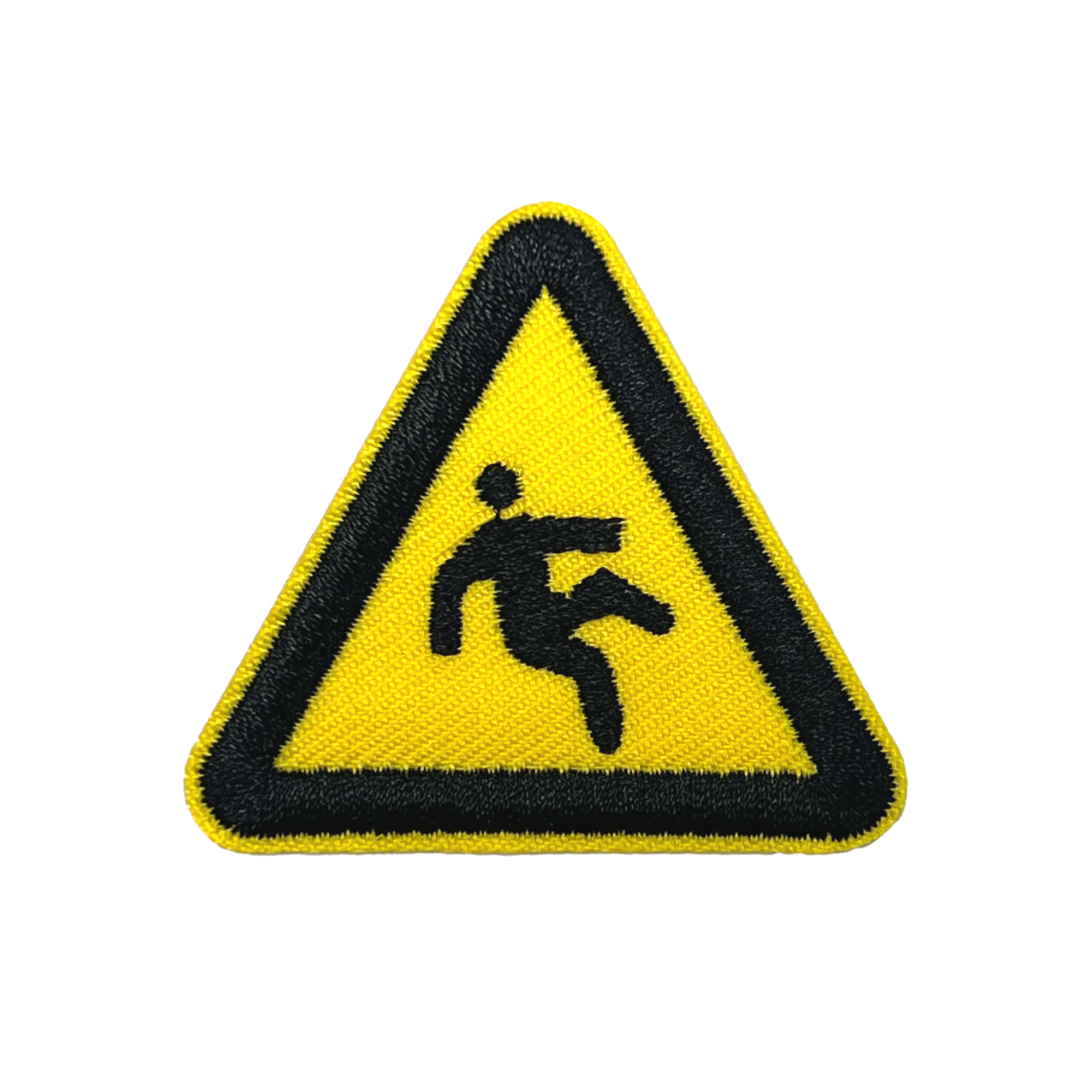 Slippery Floor Triangle Hazard Embroidery Patch (5cm)