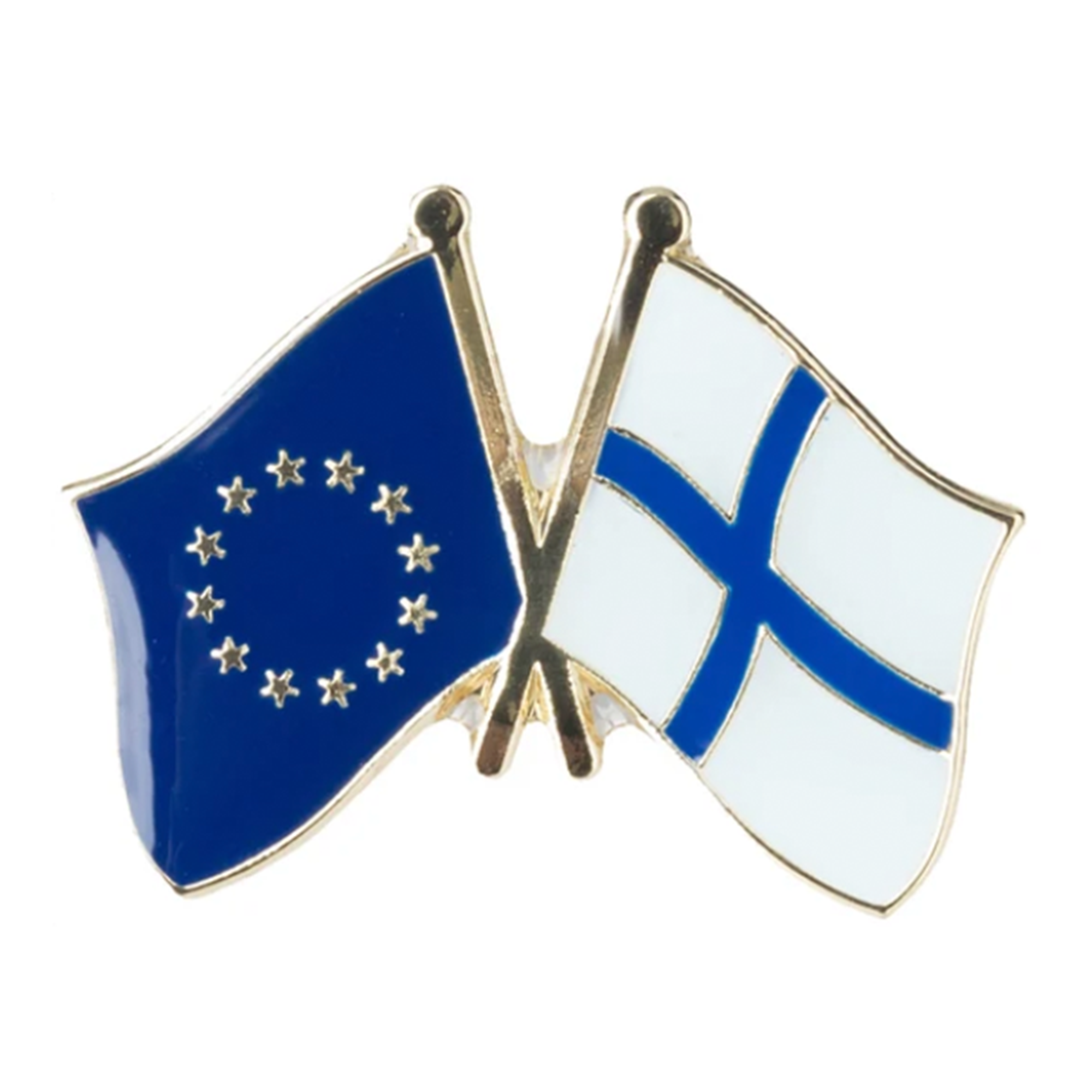 European Union & Finland Friendship Pin Badge