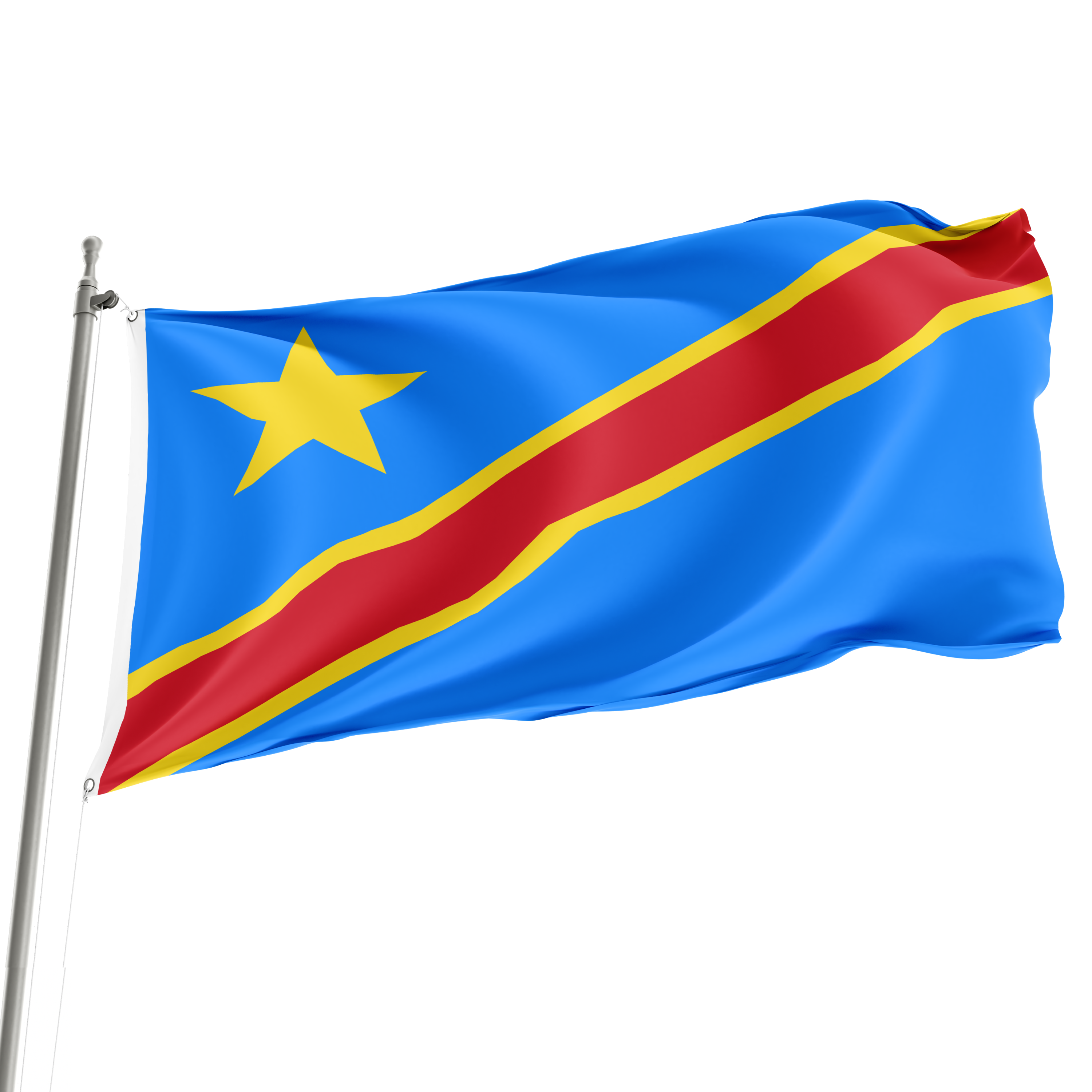 Bandera de la República Democrática del Congo de 3 x 5 pies