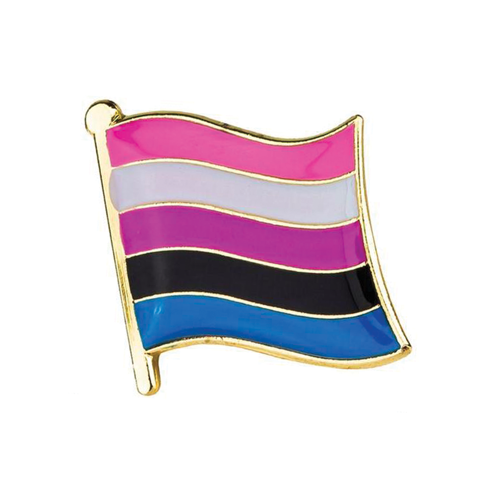 Genderfluid Flag Pin Badge