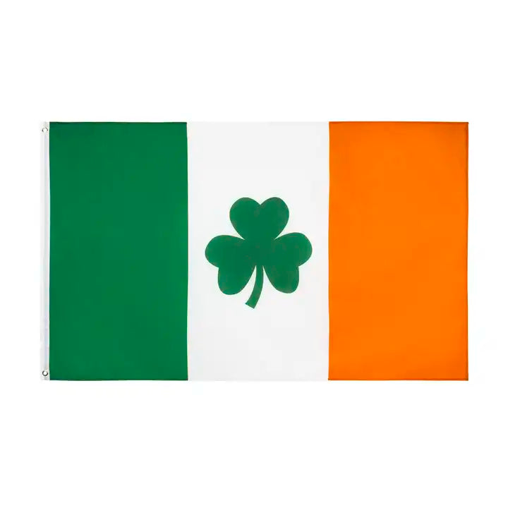 Bandera de Irlanda con trébol de 3 x 5 pies