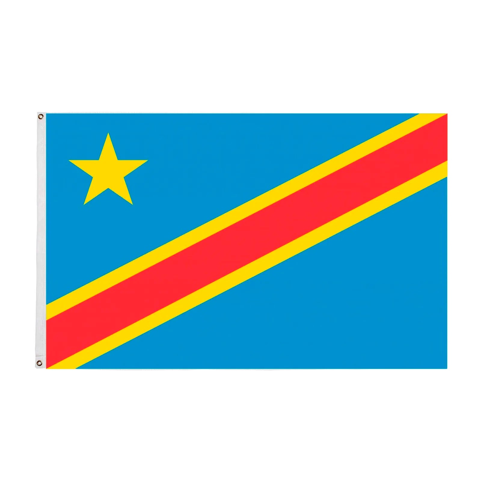 Bandera de la República Democrática del Congo de 3 x 5 pies