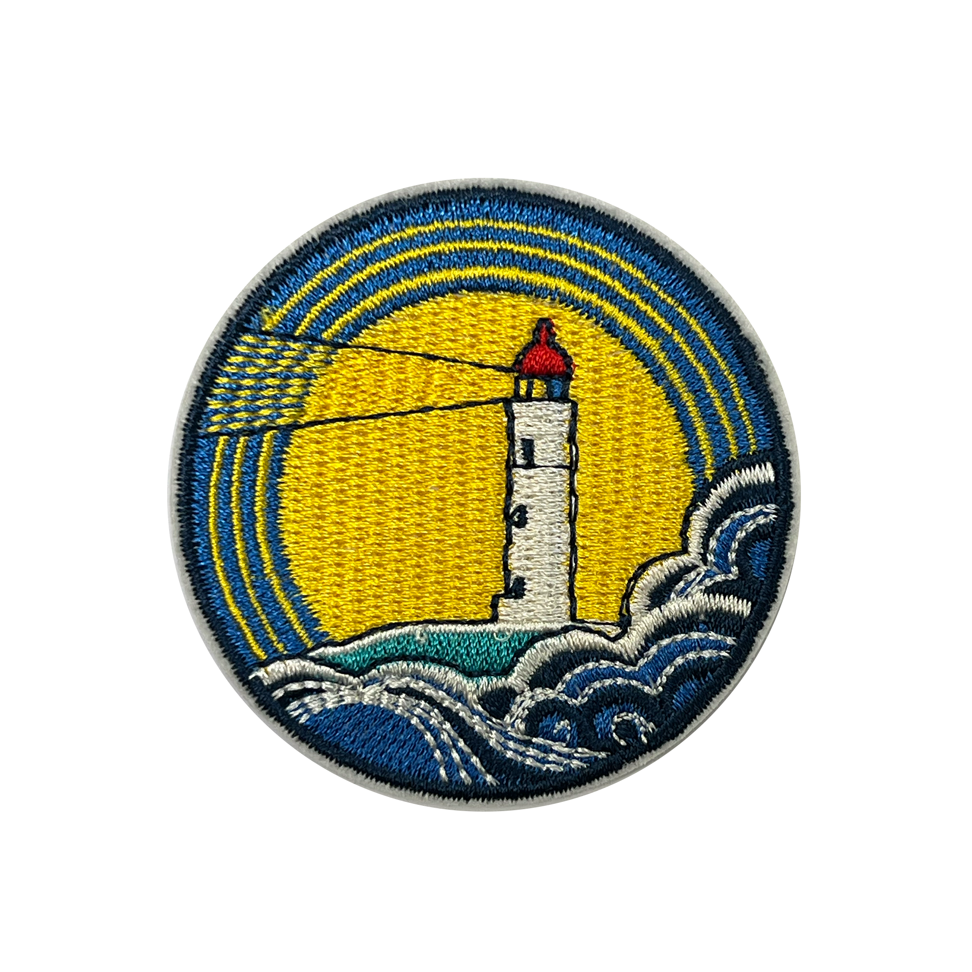 Lighthouse Ocean Embroidery Patch (6cm)