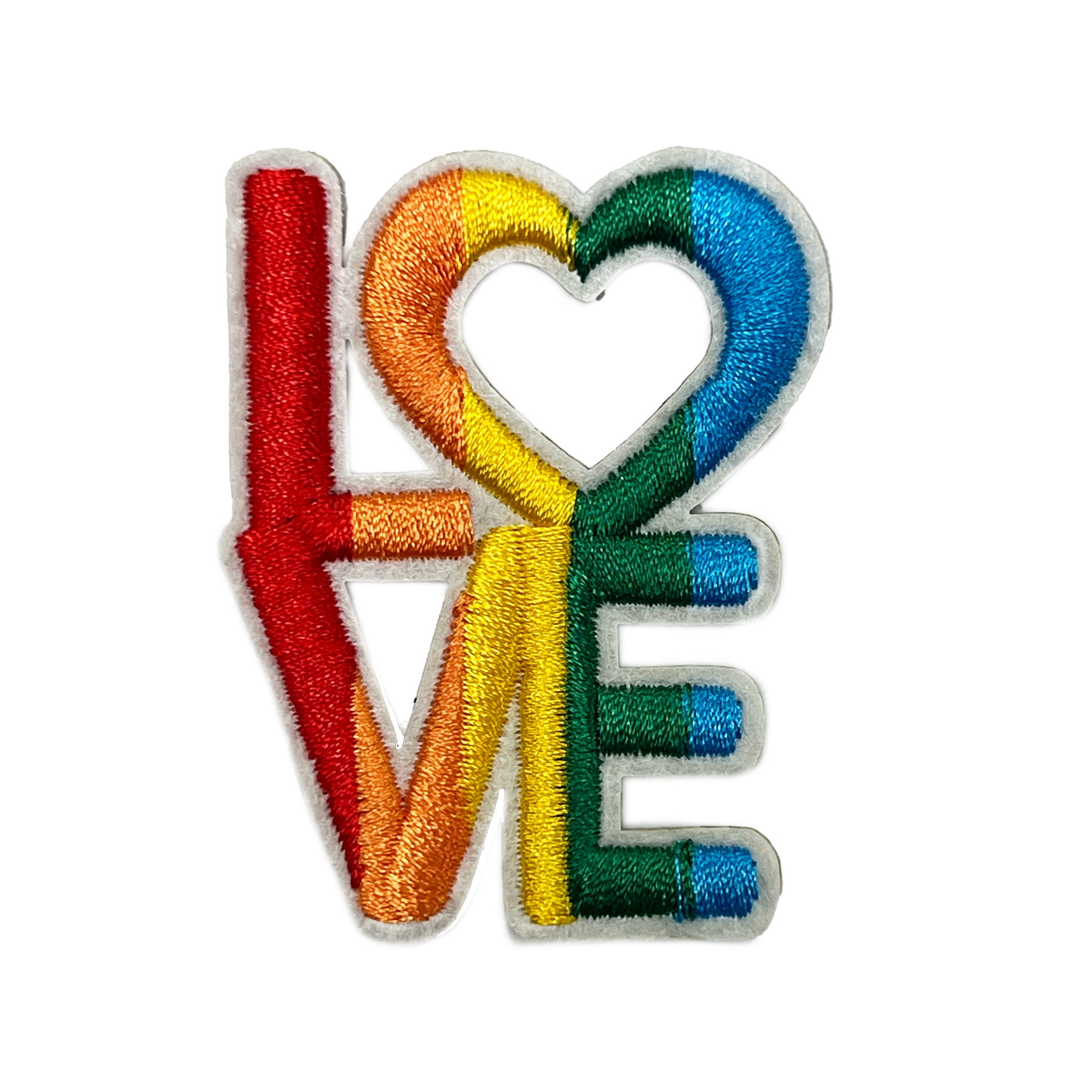 Love Rainbow Embroidery Patch (4 x 6cm)