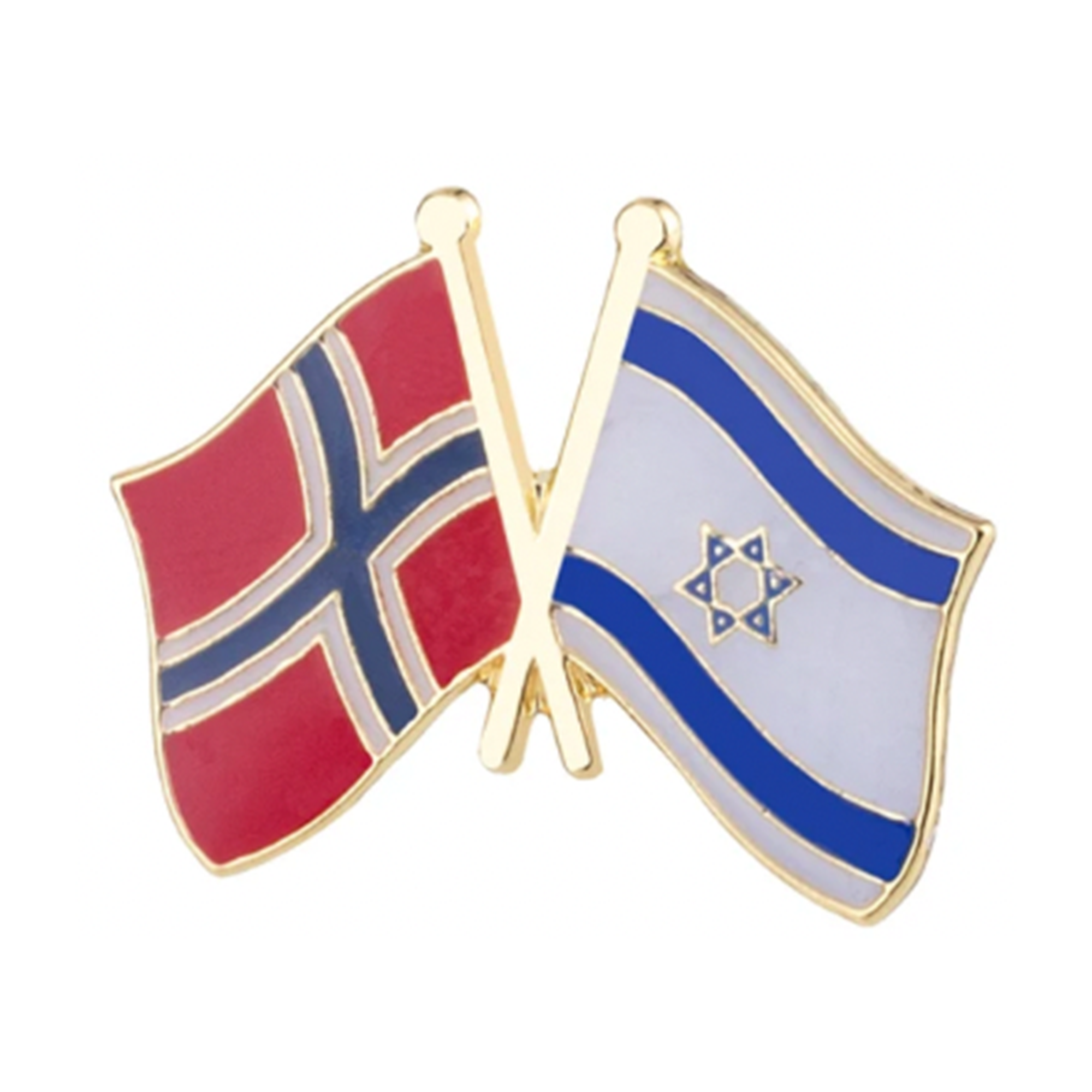 Norway & Israel Friendship Pin Badge