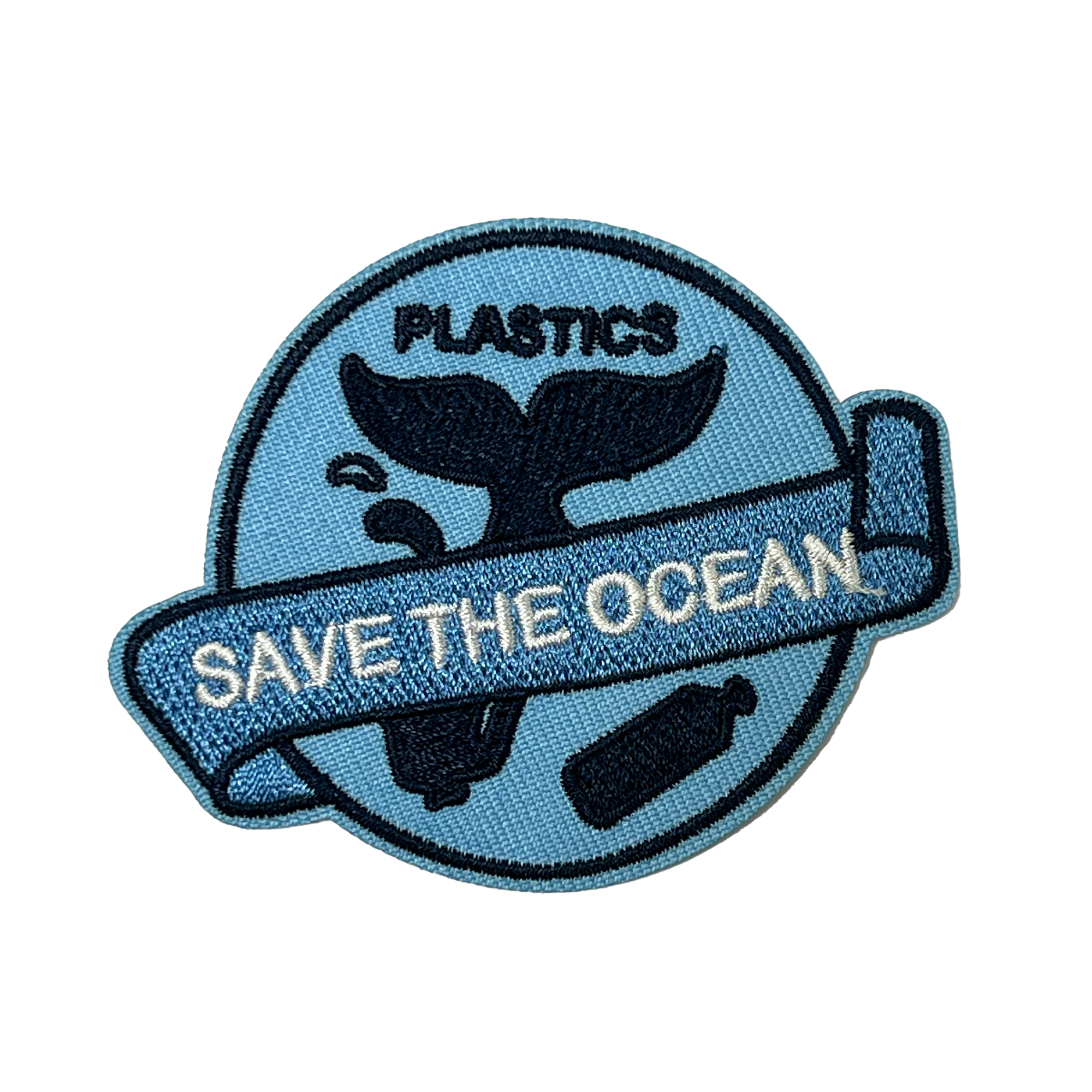 Save The Ocean Embroidery Patch (7.5 x 6cm)