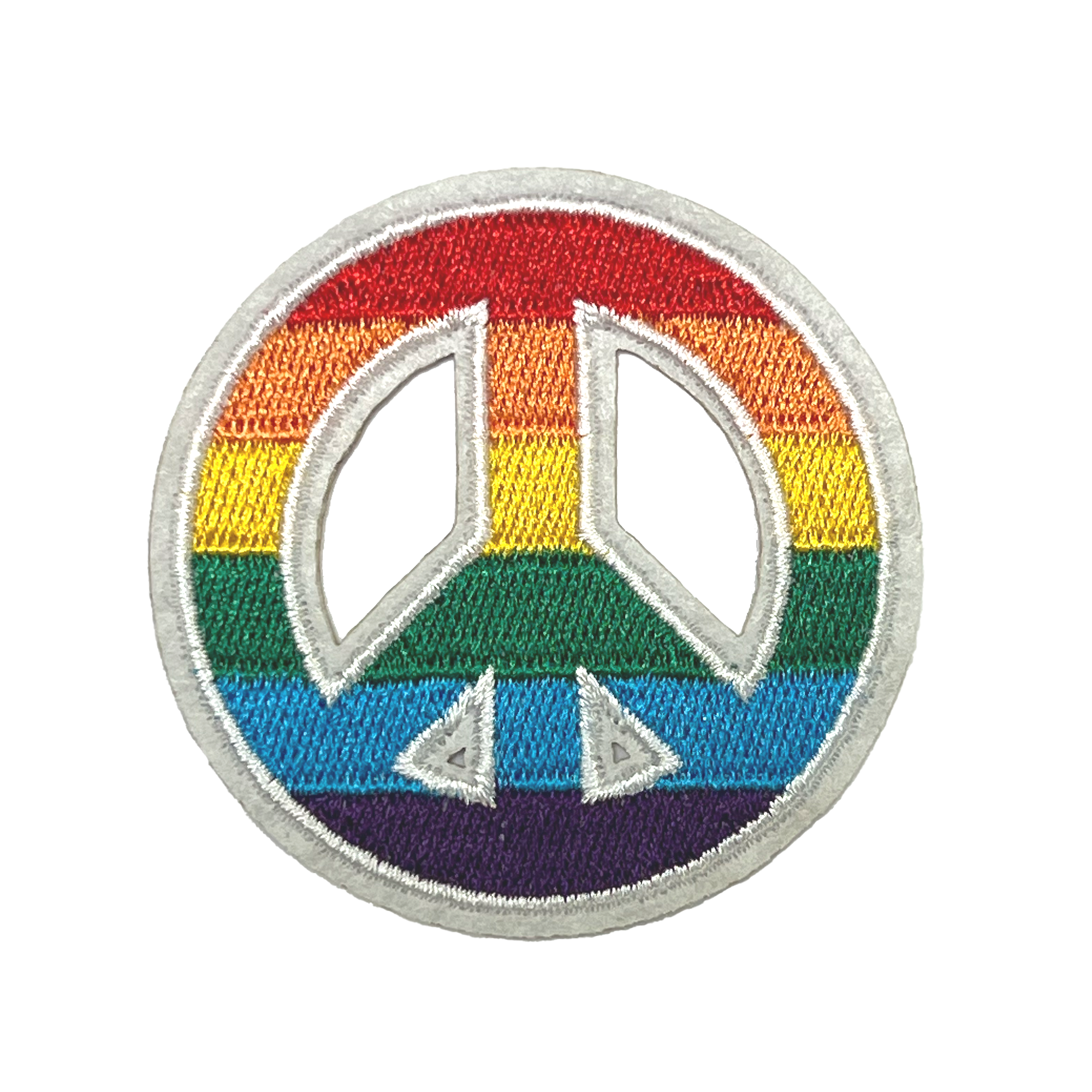 Rainbow Peace Embroidery Patch (6cm)