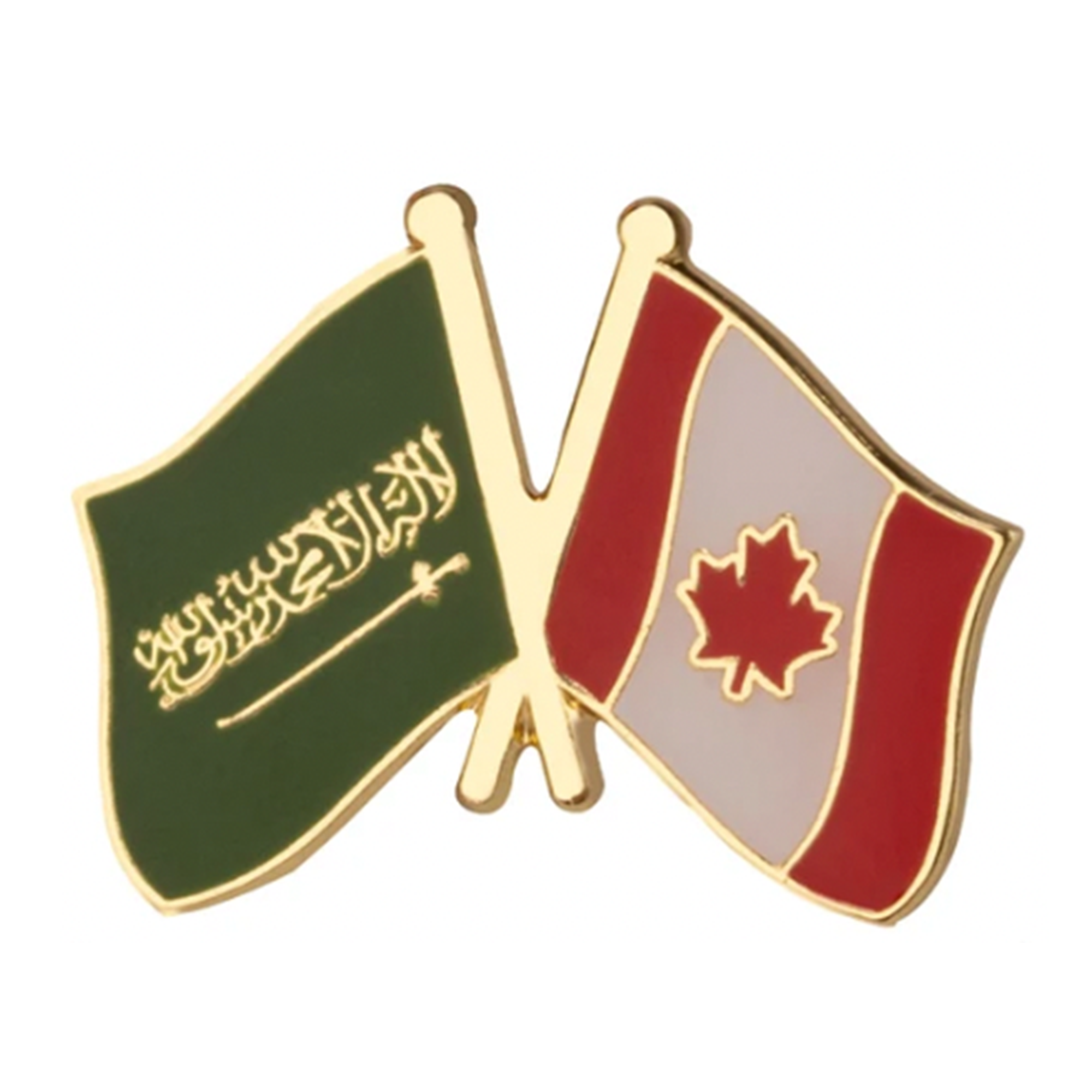 Saudi Arabia & Canada Friendship Pin Badge