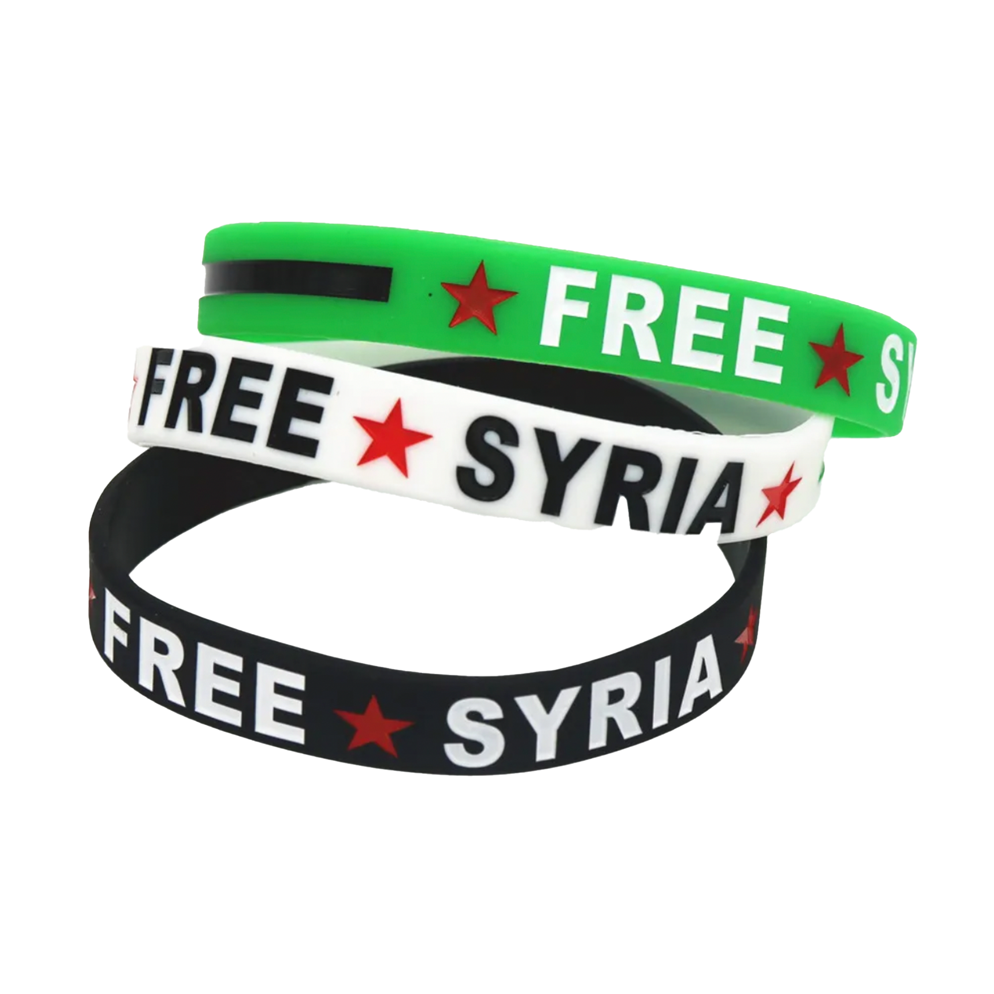 Free Syria Silicone Rubber Wristband