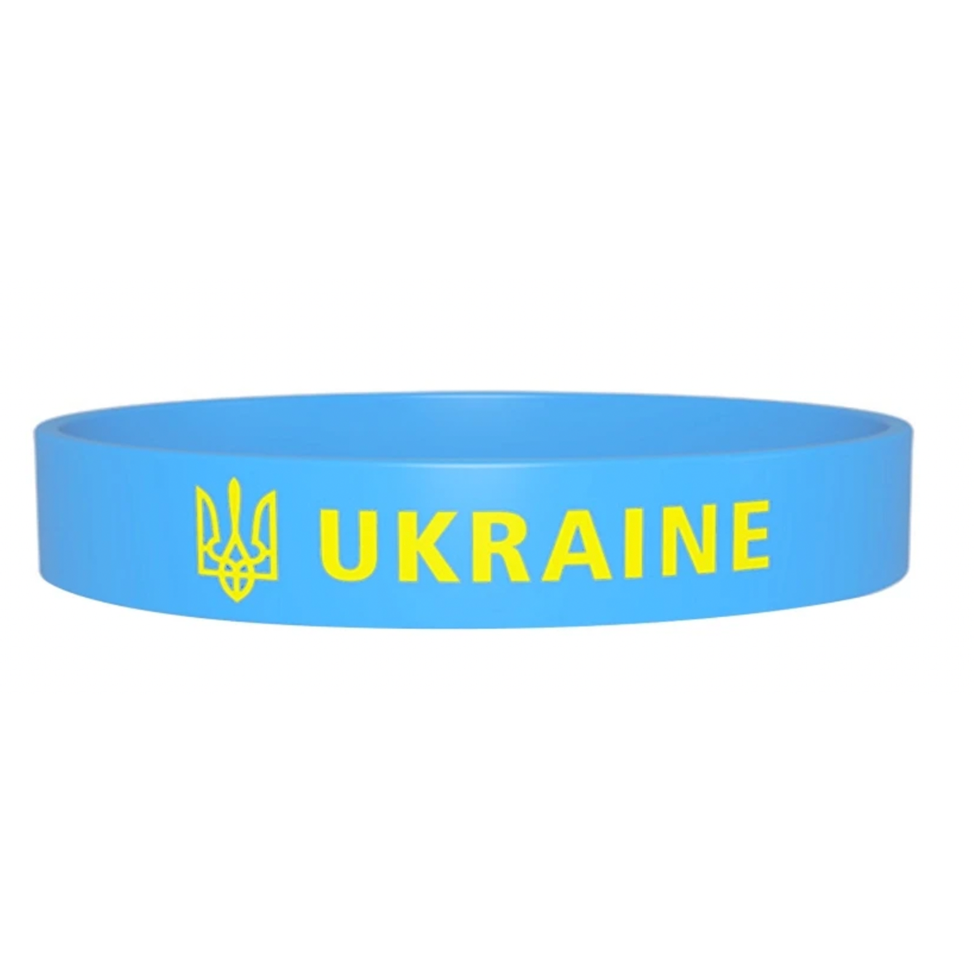 Ukraine Ukrainian National Flag Blue Silicone Rubber Wristband