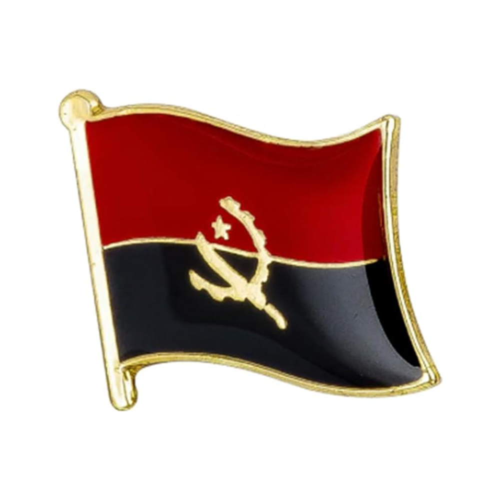 Angola Flag Pin Badge