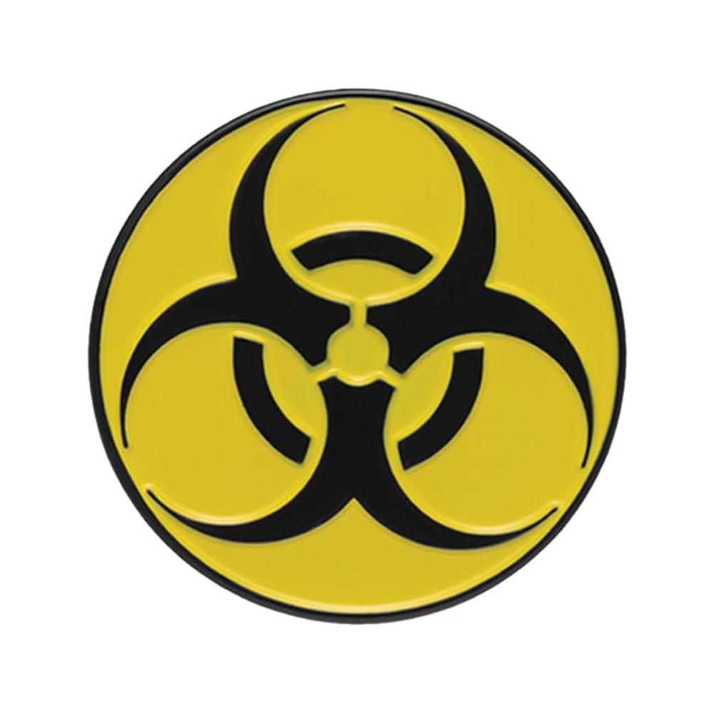 Biohazard Symbol Pin Badge