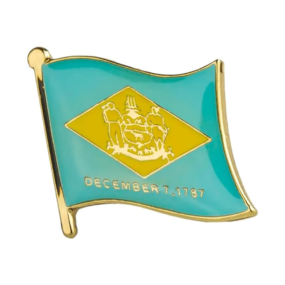 Delaware Flag Pin Badge