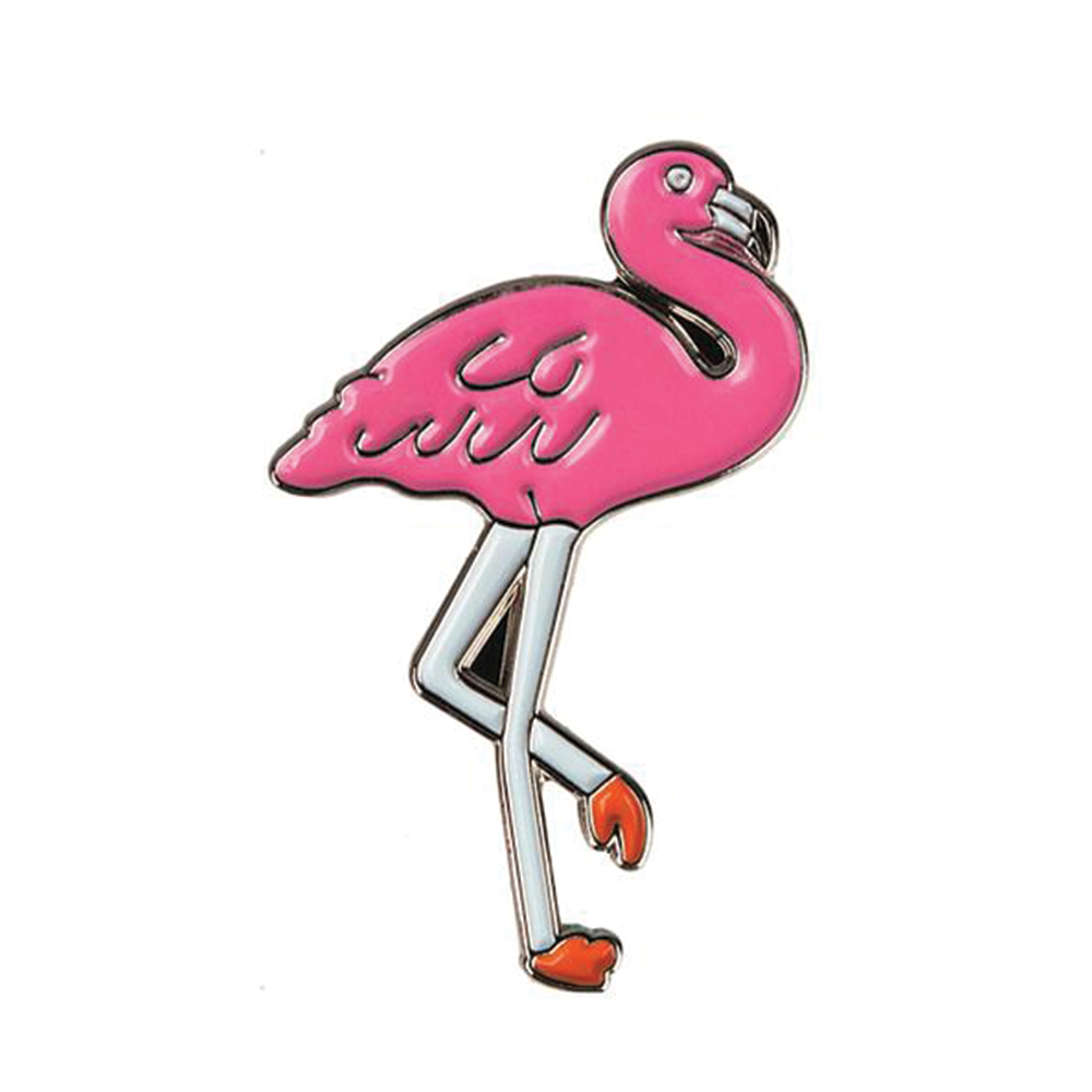 Pink Flamingo Pin Badge