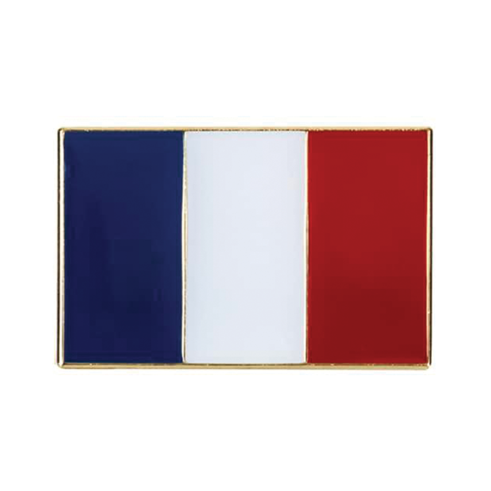 France Rectangle Flag Pin Badge