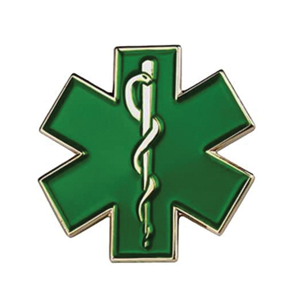 Green Medical Ambulance Star Pin Badge