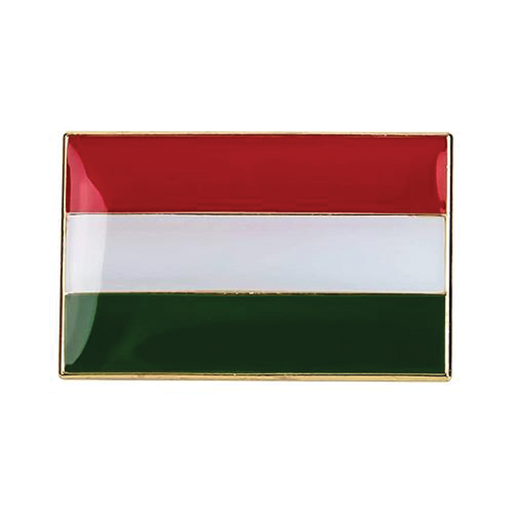 Hungary Rectangle Flag Pin Badge