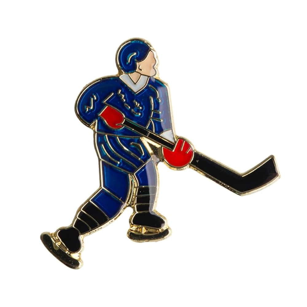 Ice Hockey Player Pin Badge