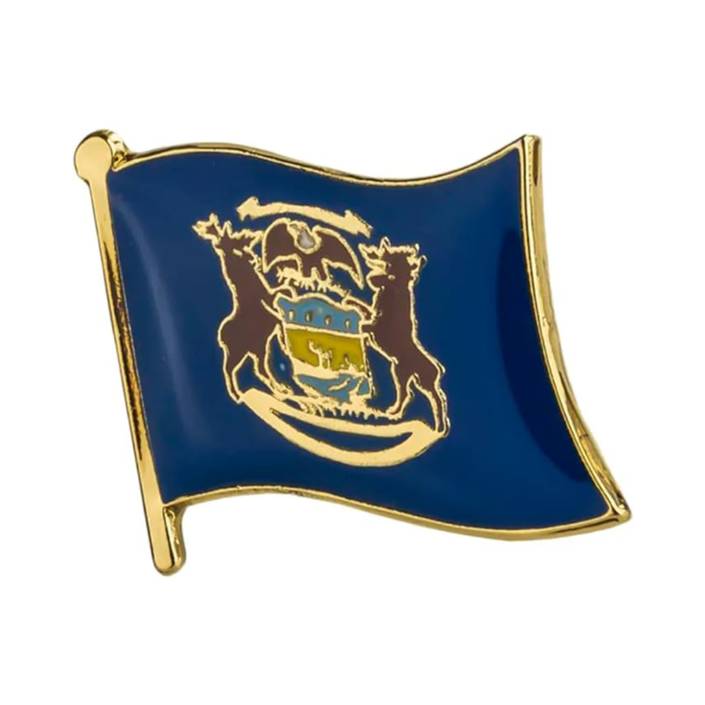 Michigan Flag Pin Badge