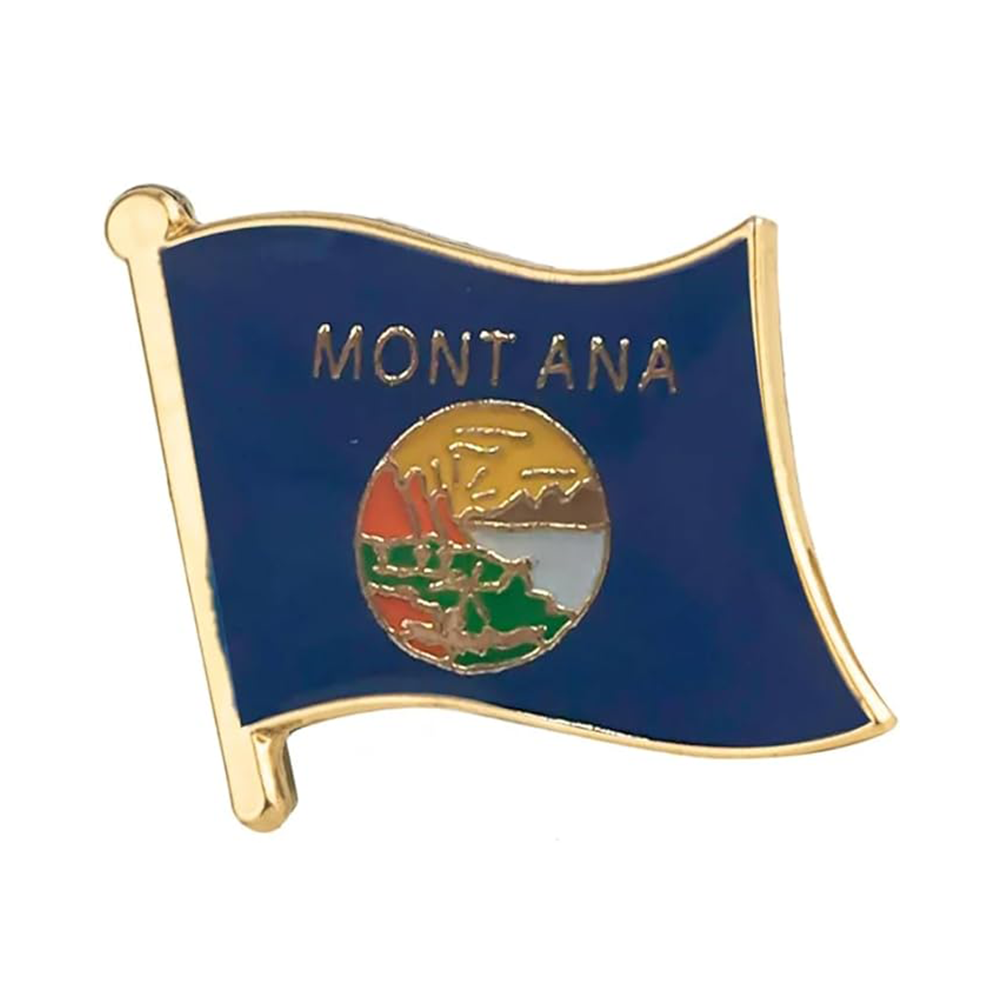 Montana Flag Pin Badge