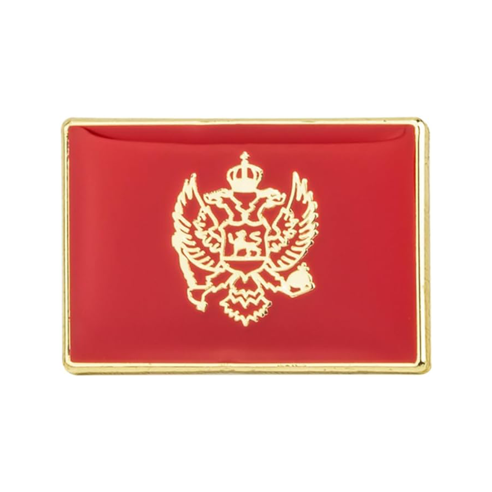 Montenegro Rectangle Flag Pin Badge