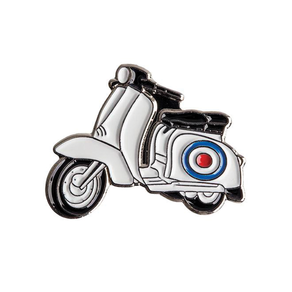 Moped Scooter Pin Badge
