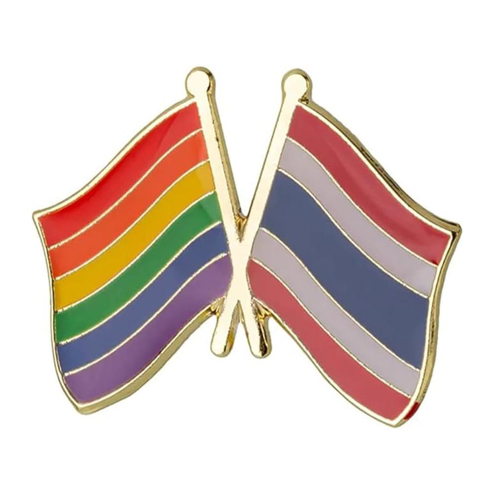 Rainbow & Thailand Friendship Pin Badge