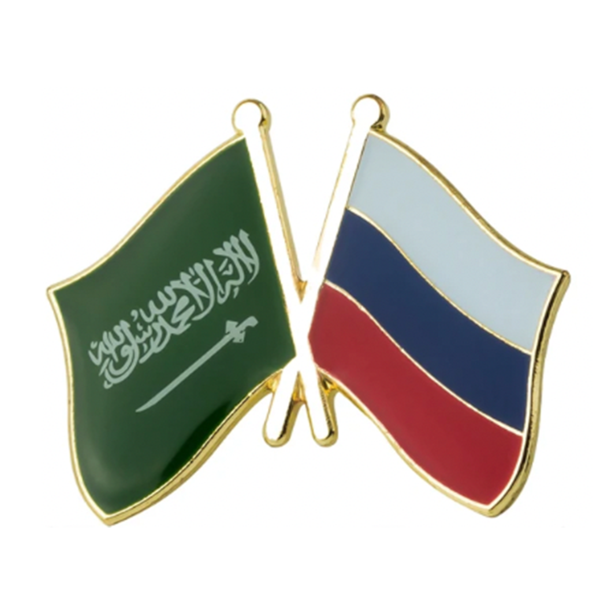 Saudi Arabia & Russia Friendship Pin Badge