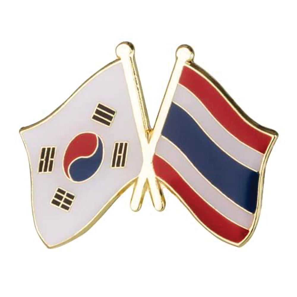 South Korea & Thailand Friendship Pin Badge