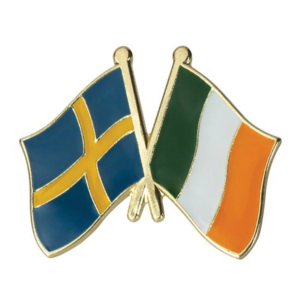 Sweden & Ireland Friendship Pin Badge