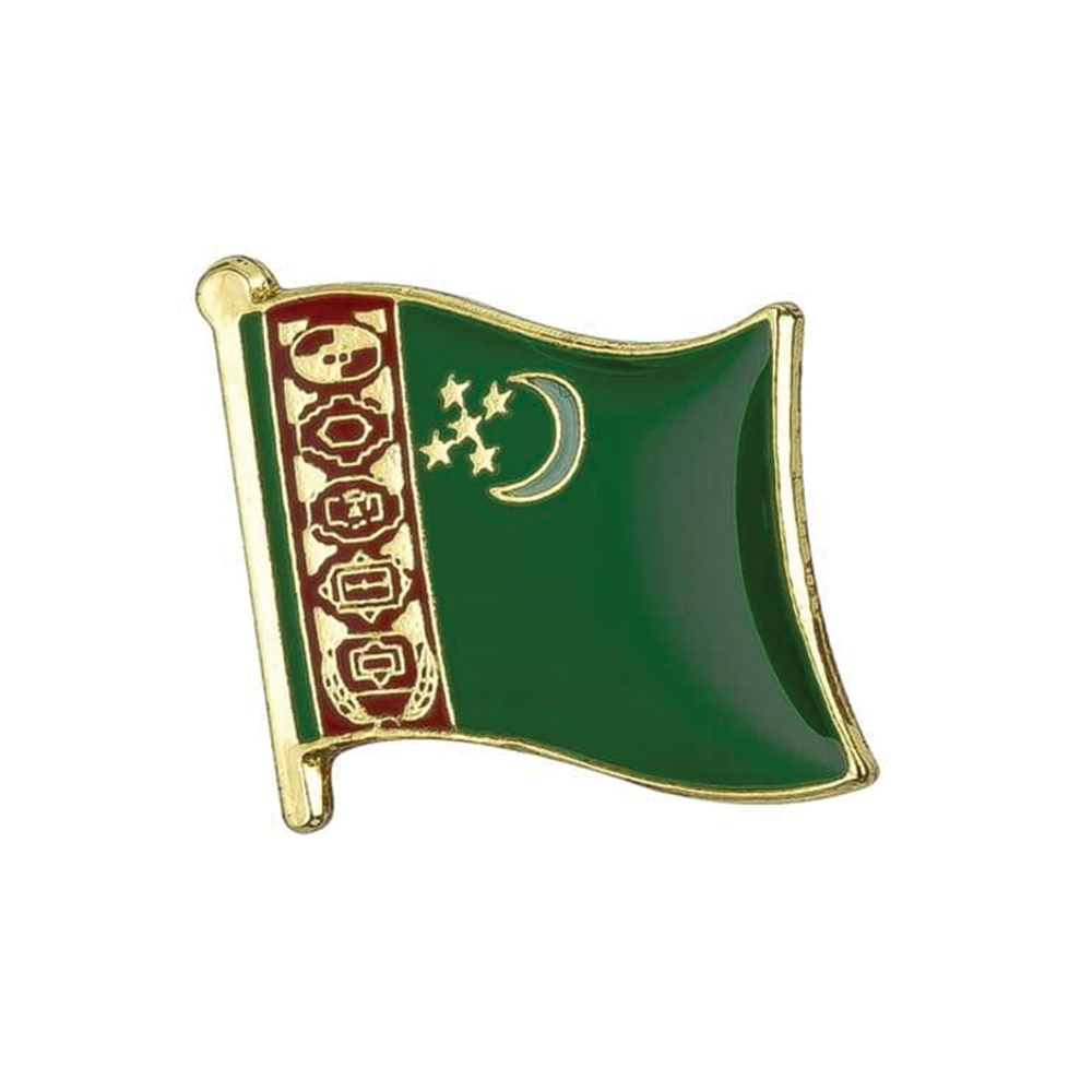 Turkmenistan Flag Pin Badge