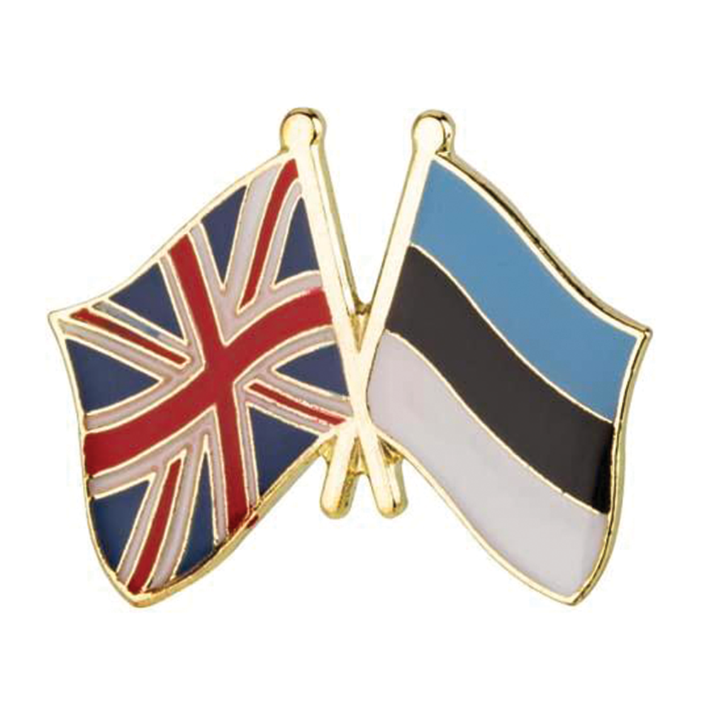 United Kingdom & Estonia Friendship Pin Badge