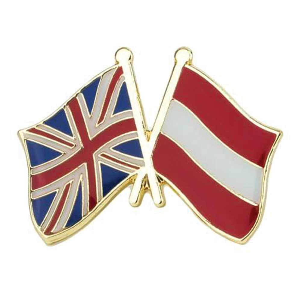 United Kingdom & Austria Friendship Pin Badge