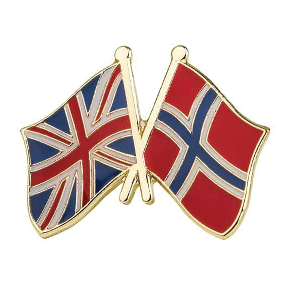 United Kingdom & Norway Friendship Pin Badge