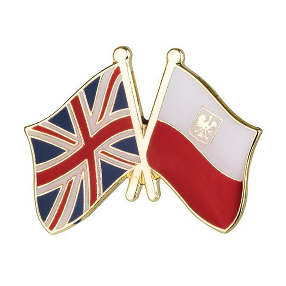 United Kingdom & Poland (Naval Crest) Friendship Pin Badge