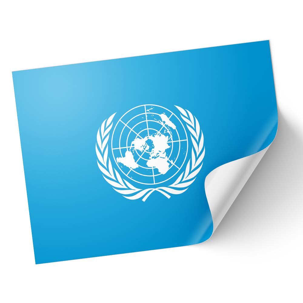 20 X United Nations Flag Stickers