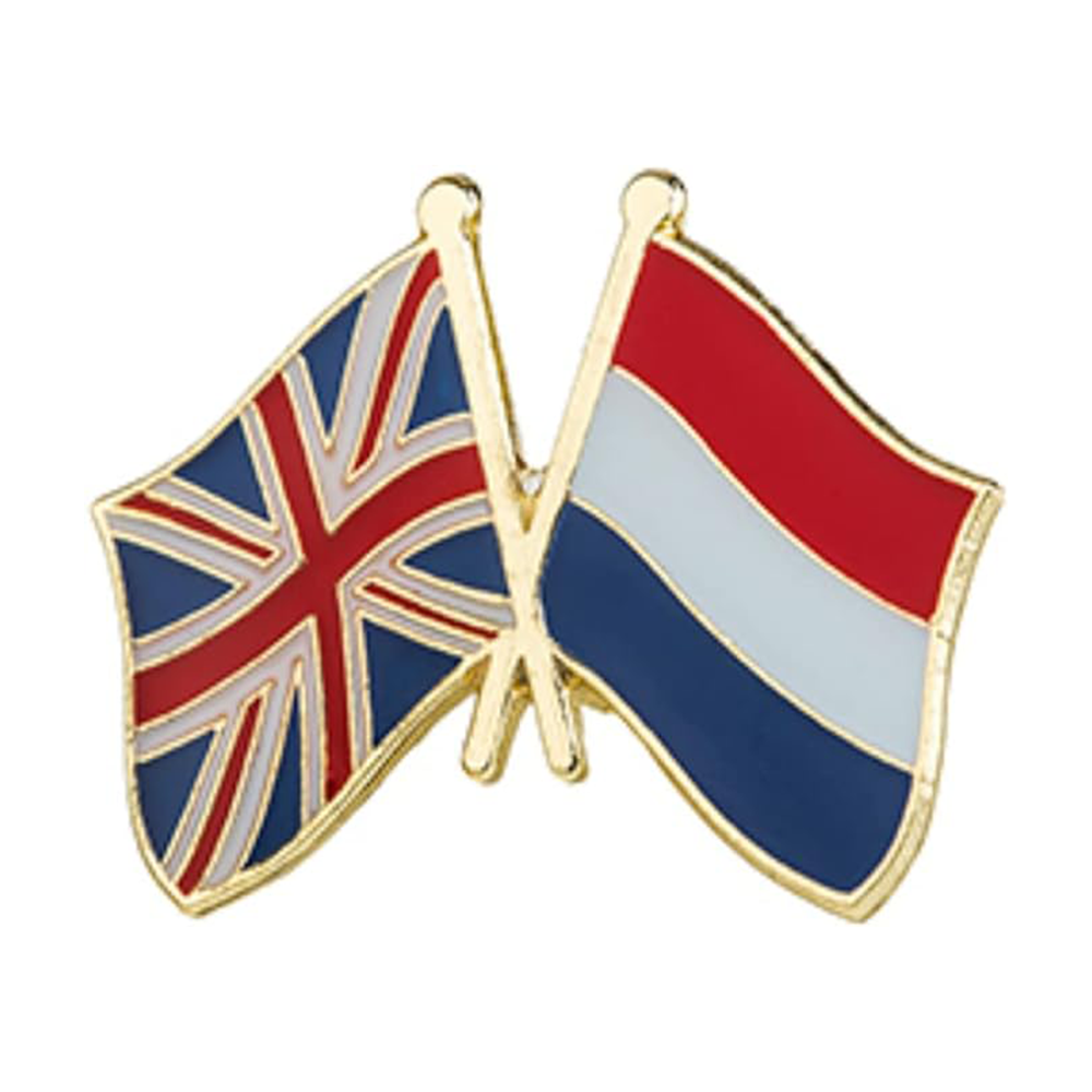 United Kingdom & Netherlands Friendship Pin Badge