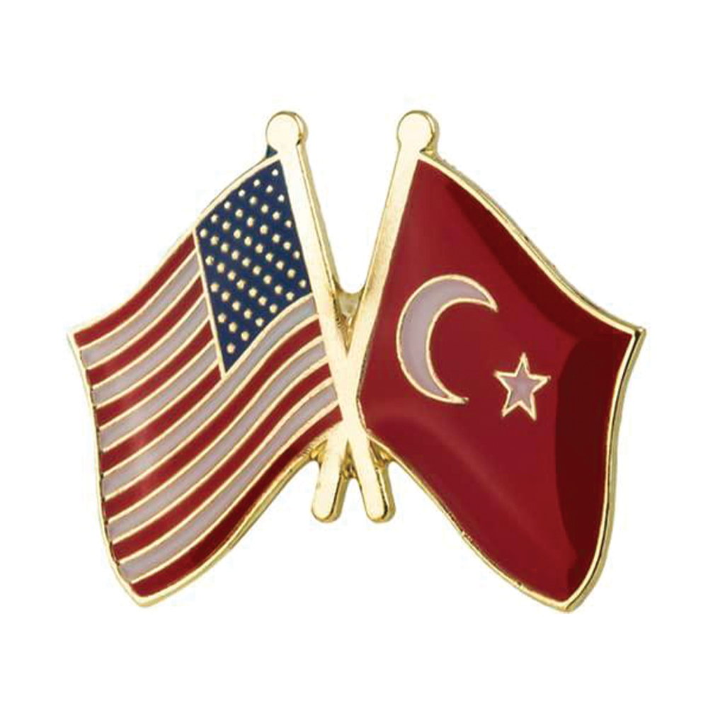 USA & Turkey Friendship Pin Badge