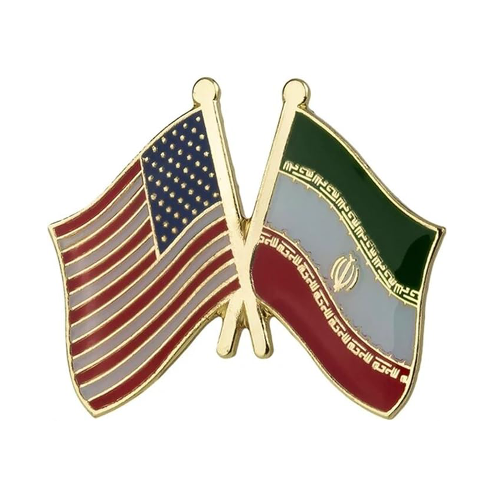 USA & Iran Friendship Pin Badge