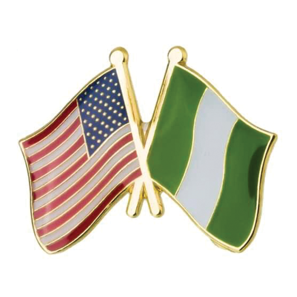 USA & Nigeria Friendship Pin Badge