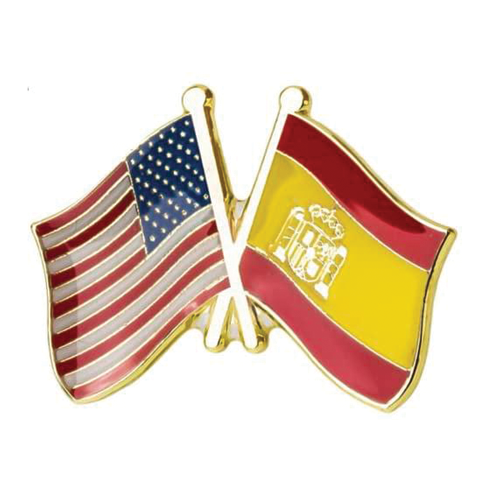 USA & Spain Friendship Pin Badge