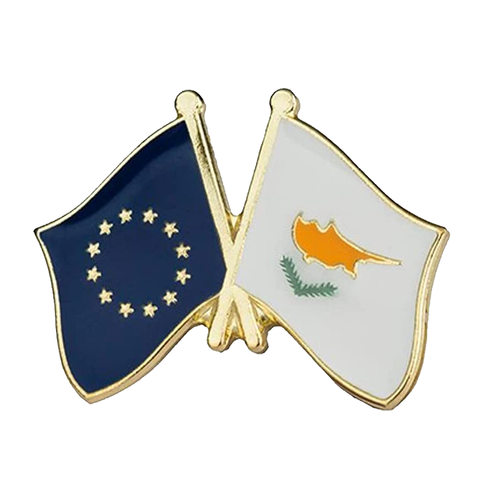 European Union & Cyprus EU Friendship Pin Badge