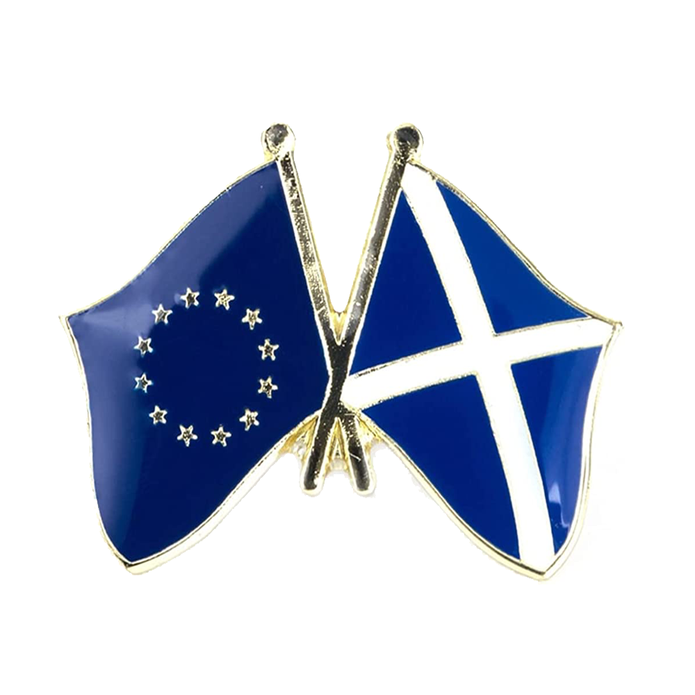 European Union & Scotland EU Friendship Pin Badge