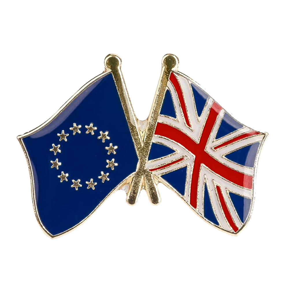 European Union & United Kingdom EU Friendship Pin Badge