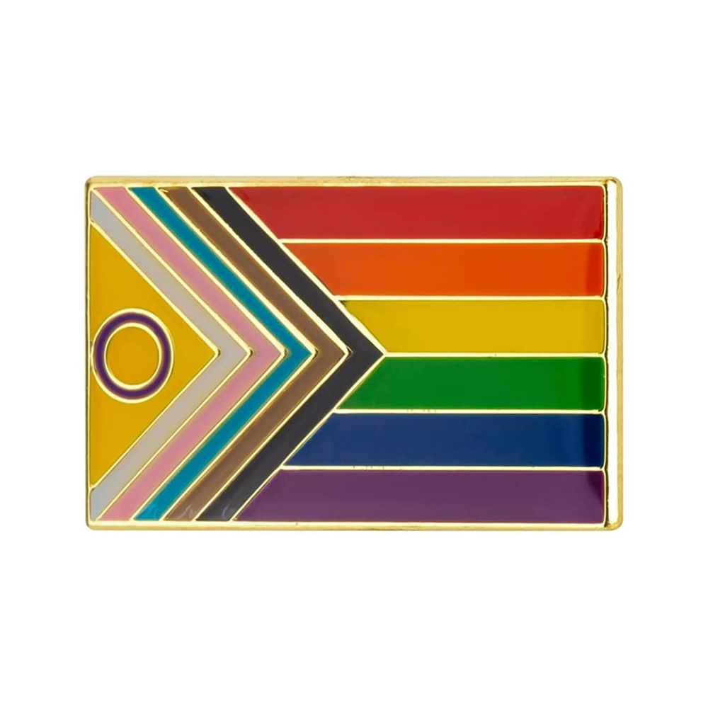 Intersex Inclusive Pride Rectangle Flag Pin Badge