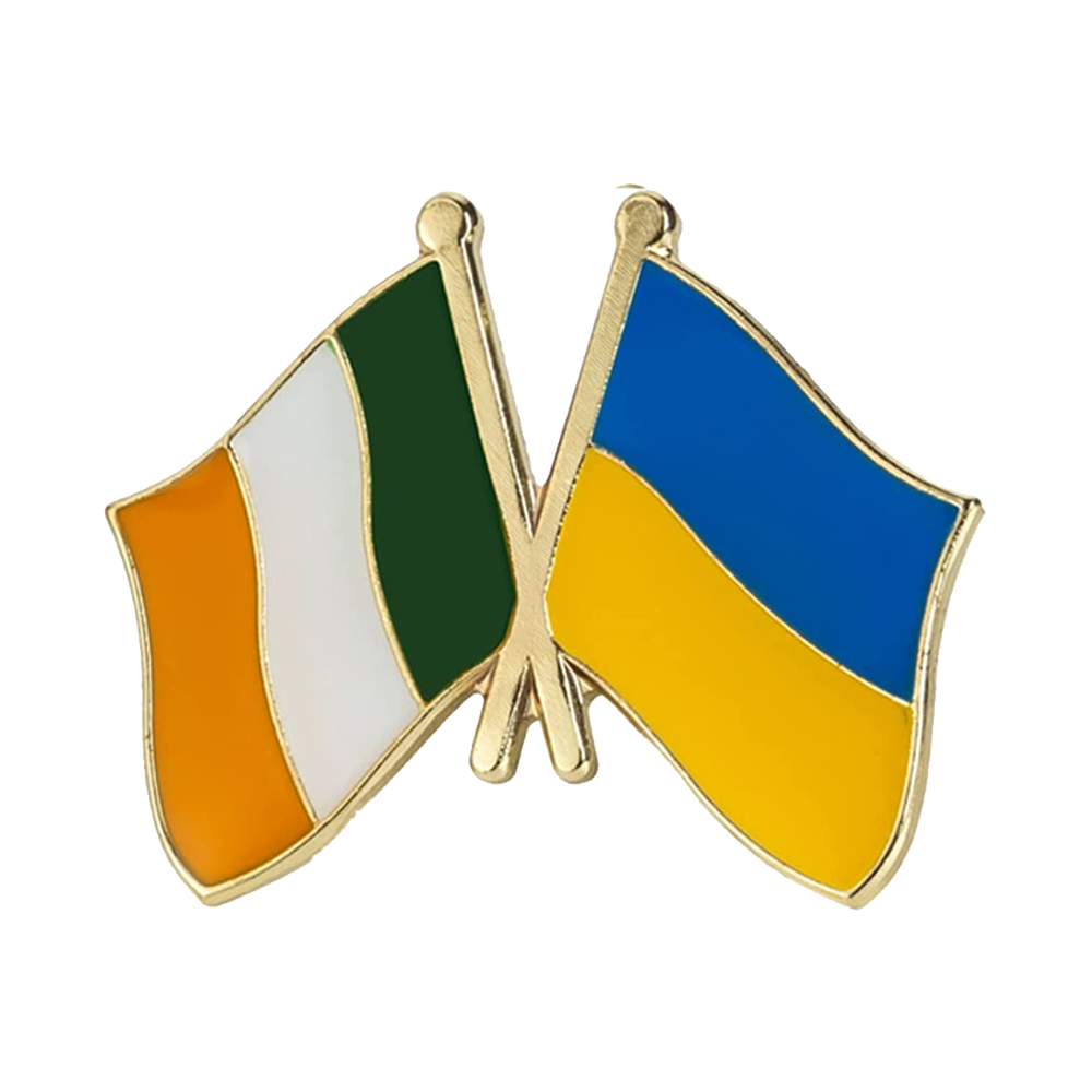 Ireland & Ukraine Friendship Pin Badge
