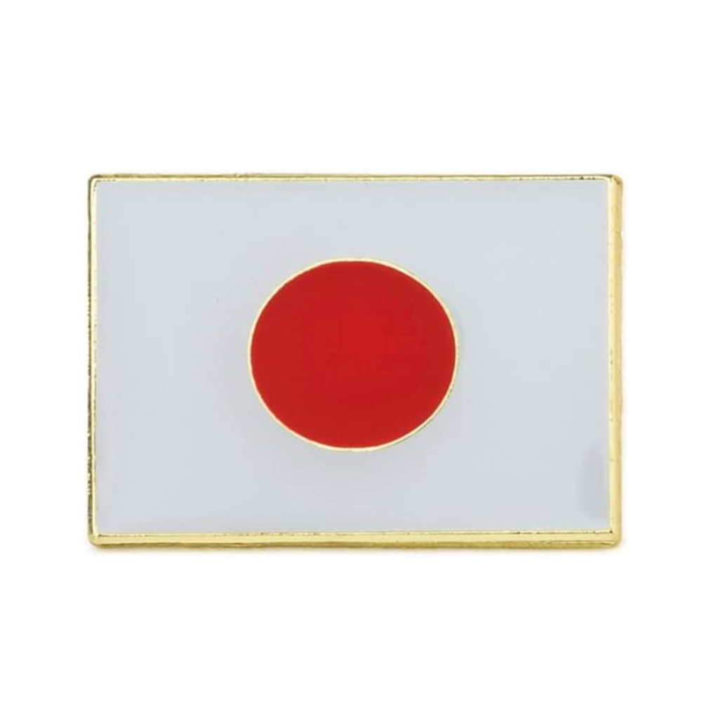 Japan Rectangle Flag Pin Badge